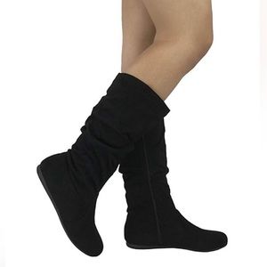 Black Mid-Calf Boots